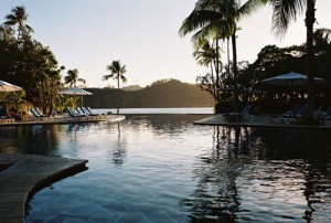Infinity pool at Bora Bora Lagoon Resort